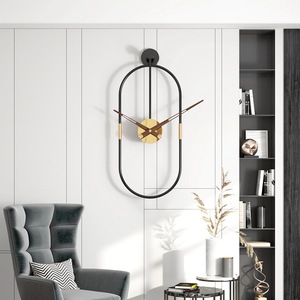Nuevo Estilo nórdico, moda, superventas, <span class=keywords><strong>reloj</strong></span> <span class=keywords><strong>de</strong></span> pared <span class=keywords><strong>de</strong></span> hierro ovalado silencioso, <span class=keywords><strong>casa</strong></span>, sala <span class=keywords><strong>de</strong></span> estar, dormitorio - Product Image 3