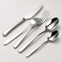 Ensemble de couverts de haute qualité en acier inoxydable 304, finition miroir, couteau, fourchette, cuillère, pour restaurant, hôtel