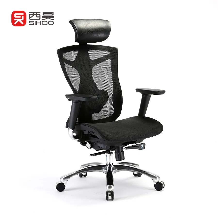 नि: शुल्क नमूने Wholseprice facric पैड समायोज्य headrest 3D armrest उच्च वापस revlving ergonomic कार्यालय जाल कुर्सी