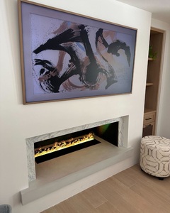 Muebles interiores Chimenea <span class=keywords><strong>de</strong></span> madera eléctrica empotrada decorativa 3D incorporada Vidrio montado <span class=keywords><strong>en</strong></span> <span class=keywords><strong>la</strong></span> <span class=keywords><strong>pared</strong></span> Chimenea <span class=keywords><strong>de</strong></span> vapor <span class=keywords><strong>de</strong></span> agua <span class=keywords><strong>de</strong></span> 3 lados - Product Image 3