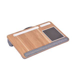 Eco-Friendly Bamboo Laptop <strong>Lap</strong> <strong>Desk</strong> With Pillow <strong>for</strong> Couch and Bed with Tablet and Phone Holder - Product Image 3