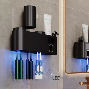 Juego <span class=keywords><strong>de</strong></span> accesorios para baño, <span class=keywords><strong>dispensador</strong></span> <span class=keywords><strong>de</strong></span> <span class=keywords><strong>pasta</strong></span> dental montado en la pared con soporte <span class=keywords><strong>uv</strong></span> para cepillo <span class=keywords><strong>de</strong></span> dientes - Product Image 2