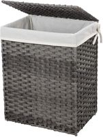 Panier à linge de stockage tissé en plastique pliable organisateur panier de placard pour vêtements pour salle de bain et armoire
