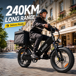 Bicicleta Eléctrica con Autonomía de 240 km, Batería de Gran Capacidad de 48 V y 55 Ah, Motor de 750 W, Neumáticos Gruesos Resistentes a Pinchazos de 20 Pulgadas, Bicicleta Eléctrica para Reparto al por Mayor - Product Image 1