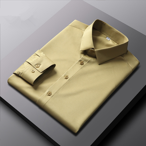 Dan Áo thun nam dài tay màu trơn thoáng khí công sở giản dị áo sơ mi nam U66G6-01-09 - Product Image 5