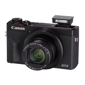 Appareil photo de vlogging G7 X Mark III 1 pouce 20,1 MP 4K avec objectif 24-100 mm F/1.8-2.8, WiFi, écran rabattable 2-3 pouces, étanche IP67, 32 Go, grand angle 90° - Product Image 1