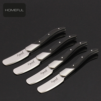Couteau à fromage OEM&ODM, couteau à steak Laguiole en acier inoxydable avec manche en bois noir pour coffret cadeau