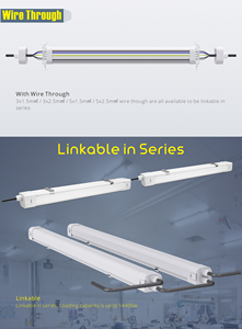 ไฟ LED แบบกันน้ำ IP65 40w <span class=keywords><strong>T8</strong></span> หลอด LED/ฟลูออเรสเซนต์ โคมไฟกันน้ำ ขนาด 4 ฟุต ไฟ LED แบบเส้น - Product Image 6