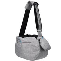 Sac de transport extra large pour animaux de compagnie, sac à dos pour chien, accessoires pour animaux, 15-25 lbs, polyester, sangle rembourrée réglable, fermeture éclair, transport à l'épaule