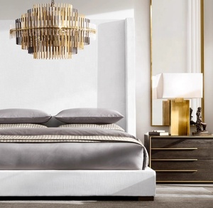 Muebles de dormitorio modernos Dormitorio <span class=keywords><strong>Metal</strong></span> Decorativo Alto diseño Sentido Gabinetes de madera Mesita de noche - Product Image 6