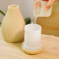 Humidificateur d'Huile Essentielle à Ultrasons Diffuseur d'Huile Aroma Vase Forme Résine 80ml Diffuseur d'Air de Parfum Alimenté par USB pour Bureau à Domicile