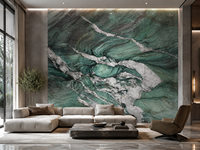 Dalle de quartzite cristallin Fuchsite pour panneau mural poli, plan de travail d'îlot, comptoir de bar, plateau de console et surface découpée sur mesure