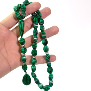 Chapelet de prière musulman 10 mm 33 pièces en <span class=keywords><strong>malachite</strong></span>, bracelet islamique Tishbiha, chapelet Misbaha, Imam Kerbai, Subha, Syrup, pèlerinage, Tabiha - Product Image 6