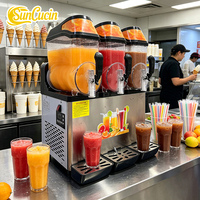Distributeur de boissons, machine à slush à 3 bacs, 1300W, machine à slush robuste, station à slush professionnelle, vente en gros pour les services de restauration