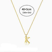 Collier en acier inoxydable alphabet J, vente en gros d'usine, pour hommes et femmes, style ethnique, collier de couple, accessoires transfrontaliers