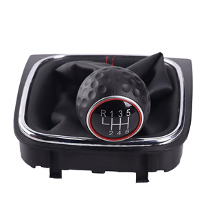 Car Gear <b>Knob</b> Leather 5 6 Speed For Golf 5 6 VW Ergonomic <b>Shift</b> <b>Knob</b> - Product Image 2