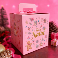 Emballage cadeau Boîte colorée Petites mini-boîtes Boîtes en papier de laminage mat de feuille d'or Boîtes en papier rose chocolat bonbon