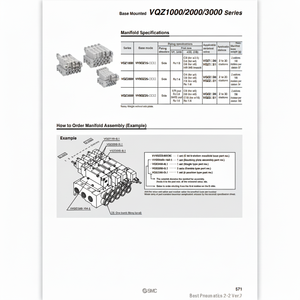 แบบจำลองชุดขั้วต่อนิวเมติกส์ VV5QZ35-03C6C-D ชิ้นส่วนนิวเมติก SMC - Product Image 1