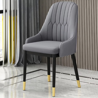 Fauteuil de salon individuel moderne de luxe en cuir avec pieds en métal réglables