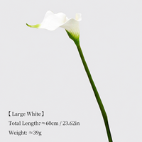 Bunga Calla Lily Buatan Grosir Tangkai Tunggal Dekorasi Rangkaian Bunga untuk Pernikahan Hotel Rumah Bunga Calla Lily Buatan