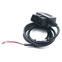 Câble OBD à angle droit de type L pour charger la batterie du véhicule depuis un panneau solaire, adaptateur d'alimentation OBDII mâle 16 broches, câble de 100 mm