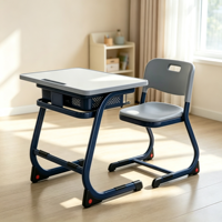 Chaise de bureau simple en acier moderne, durable et confortable pour étudiants, idéale pour les salles de classe et les bureaux à domicile