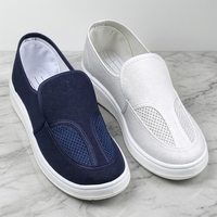 Espadrilles basses décontractées pour hommes, respirantes, antistatiques, en toile, à lacets, avec semelle extérieure en PU, pour la marche et la sécurité