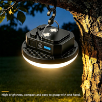 Lanterne suspendue magnétique portable rechargeable pour l'extérieur, 3 modes d'éclairage, batterie 4000 mAh, lampe de poche d'urgence, lampe de tente LED