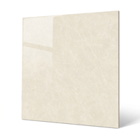 Carrelage en porcelaine chinoise de 120x120 cm, aspect marbre beige clair poli, résistant aux rayures et antidérapant pour la cuisine