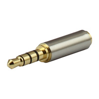 Adaptateur pour casque Audio, 3.5mm, mâle à 2.5mm femelle, convertisseur de casque, 3 anneaux, prise Jack plaqué or, stéréo
