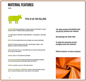 उच्च वास्तविक चमड़े की सामग्री चमड़े की तरह पैटर्न पर्यावरण के अनुकूल पुनर्नवीनीकरण लुभावनी, जूते बैग के लिए - Product Image 5