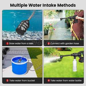 Nettoyeur haute pression portable sans fil 500W 1500mah pour voiture, machine de lavage, pistolet à eau - Product Image 6