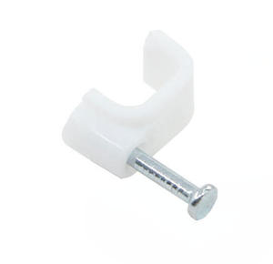 Abrazadera de tubo de PVC, gancho de soporte de tubo de electricista circular de 16/20MM, clavos de <span class=keywords><strong>acero</strong></span> de nailon, Clips de Cable de línea, soporte fijo de pared - Product Image 5