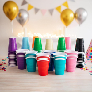 แก้วพลาสติกสีแดงแบบใช้แล้วทิ้งขนาด 16 ออนซ์ พิมพ์โลโก้ตามสั่ง เกรดอาหาร PP ผนังสองชั้น สำหรับเครื่องดื่มเย็น งานแต่งงาน บาร์ และงานอีเว้นท์ต่างๆ - Product Image 5