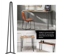 Jambes en épingle à cheveux Armoire à café en acier Pieds en métal Table de meubles Jambe en forme de V
