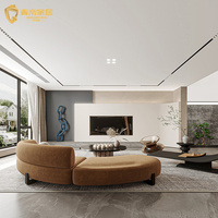 Meuble TV Moderne Minimaliste Personnalisé avec Portes Plates, Écologique, en Panneaux Massifs, Meuble de Rangement et de Présentation pour Salon, Console