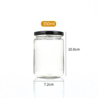 Bouteille de stockage de cornichons pour aliments 250 ml 350 ml 450 ml 750 ml Bouteille de canette ronde en verre avec couvercle à vis