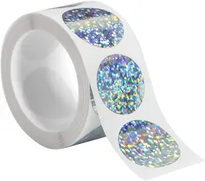 300 Gói S 1 "Vòng Vàng <span class=keywords><strong>Scratch</strong></span> Off Sticker Bạc Thẻ <span class=keywords><strong>Scratch</strong></span> Dán Nhãn <span class=keywords><strong>Scratch</strong></span> Off <span class=keywords><strong>Pin</strong></span> Holographic Nhãn - Product Image 3