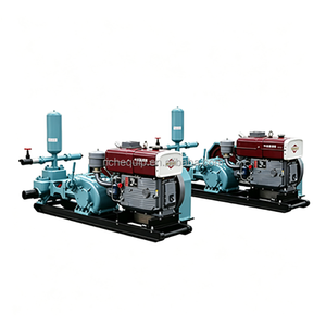 Pompe à coulis diesel 130L/min 20 bars, à piston unique double action, pour injection de ciment et groutage de fondations de tunnels et de pieux de sol - Product Image 4