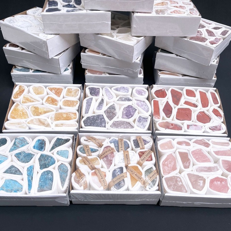Natural Crystal Gemstone Rock Specimens With