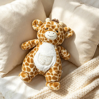 Série de jouets en peluche super doux pour bébés, animaux brodés (mouton, chat, faon, girafe), rembourrés en coton PP, pour anniversaire et anti-stress