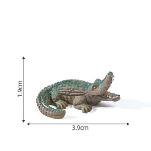 Statuette de crocodile miniature en résine, figurines d'animaux pour la décoration de pelouse, jardin et bonsaï, accessoires en sachet surprise - Product Image 6