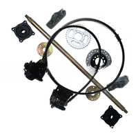 Kit d'assemblage d'essieu arrière en aluminium robuste Tianxi de 1 m avec frein à disque et bride diagonale de 110 mm pour kart, VTT et quad (DIY)