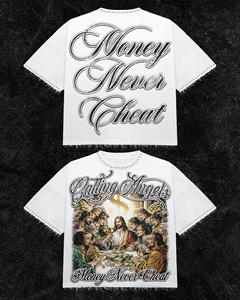 T-shirt Homme Streetwear de Luxe à Manches Courtes, Imprimé, Col Clouté, Design Personnalisé, Style Décontracté - Product Image 4