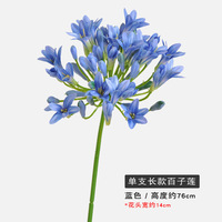 Pièce maîtresse de table décoration de mariage soie artificielle tige unique lys agapanthus africain pour la décoration intérieure