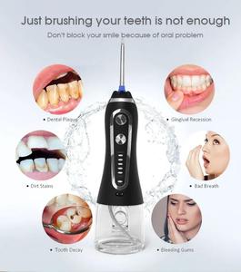 Potente limpiador <span class=keywords><strong>de</strong></span> dientes inalámbrico portátil <span class=keywords><strong>de</strong></span> 300ml, nuevo diseño, 5 modos, hilo dental <span class=keywords><strong>de</strong></span> agua, puntas <span class=keywords><strong>de</strong></span> limpieza para blanquear, ajustable, Dental Oral - Product Image 4
