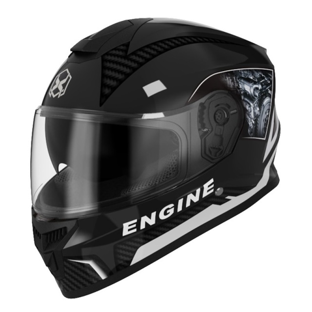 High Quality and Stylish Full Face Motorcycle Helmet with Double Visor New ABS Material Black Helmet for Riding
