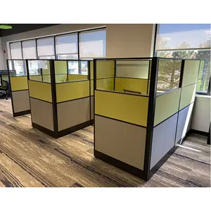 USA office project furniture solution office cubicle desk with high partition
