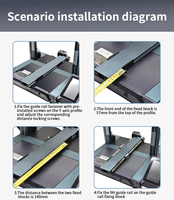 Kit Peningkatan Rel Linear Ganda Sumbu Y untuk Printer 3D Neptune 3 4, Kit Rel Pemandu Linear, Suku Cadang Peningkatan Gerak Presisi Tinggi
