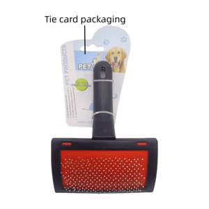 Impugnatura in plastica piegata antiscivolo Pet Dog Cat animale cucciolo barboncino rimozione toelettatura spargimento perni in acciaio <span class=keywords><strong>spazzola</strong></span> <span class=keywords><strong>per</strong></span> chiodare - Product Image 6